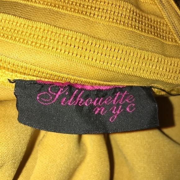 Silhouette NYC yellow women's circle skirt size small - Picture 7 of 7